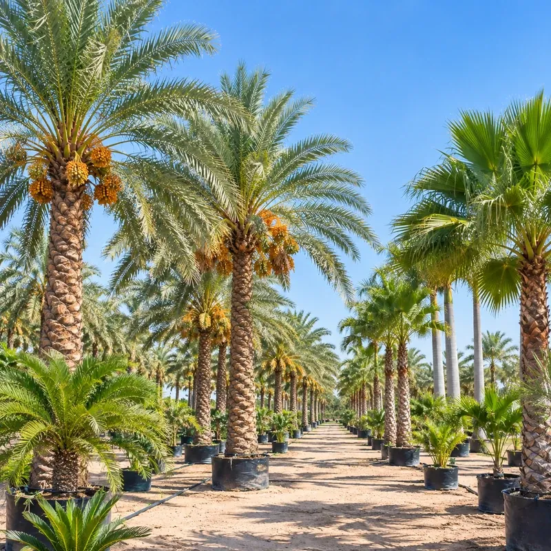 Date palms and palm trees ready for delivery in UAE