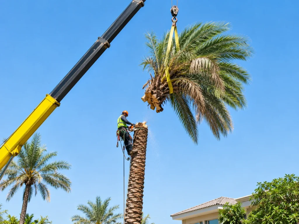 Emergency tree and palm removal in UAE