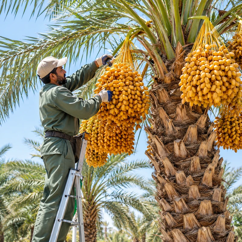 Date Palm Pollination & Harvesting in UAE