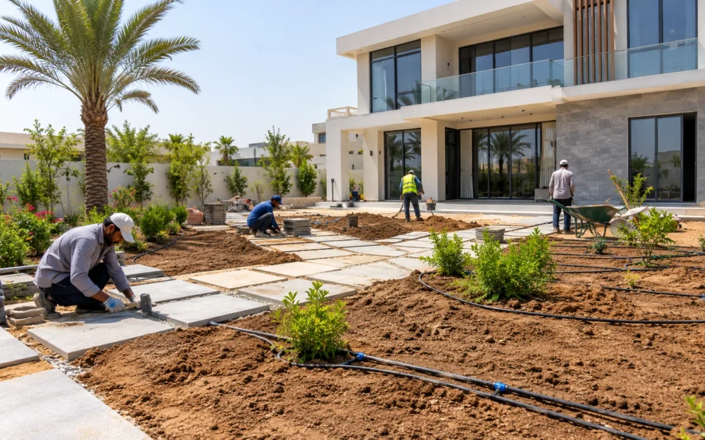 landscape construction in Dubai - Landscape Construction & Installation by Al Qaswan Landscape